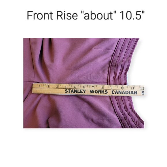 Anthropologie Elevenses Dusty Rose Berry Cropped Trousers Tailored Size 6 - Picture 9 of 13